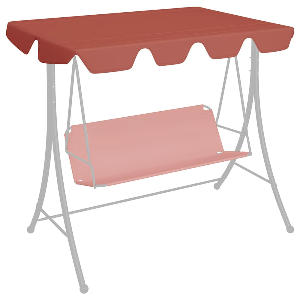 vidaXL Toit de rechange pour balancelle Terracotta 150/130x105/70 cm