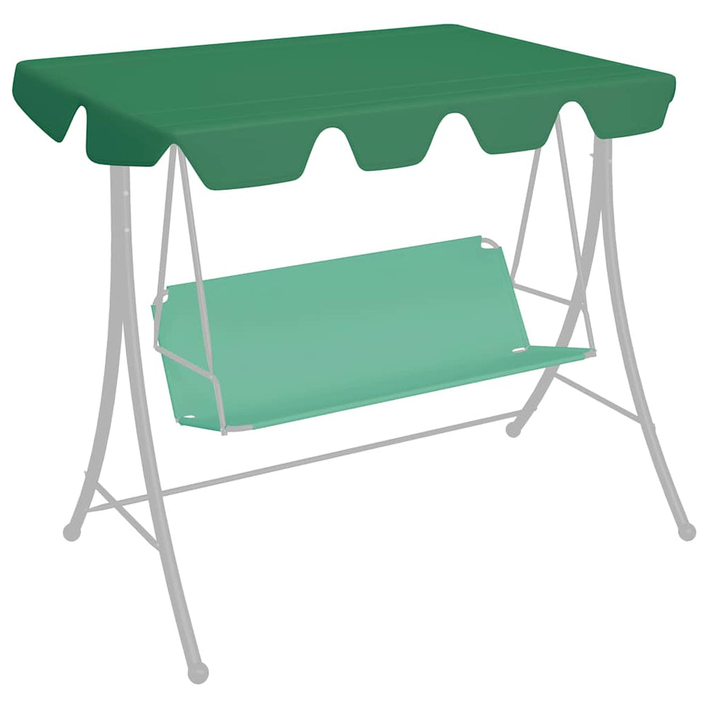 vidaXL Toit de rechange pour balancelle vert 150/130x105/70 cm