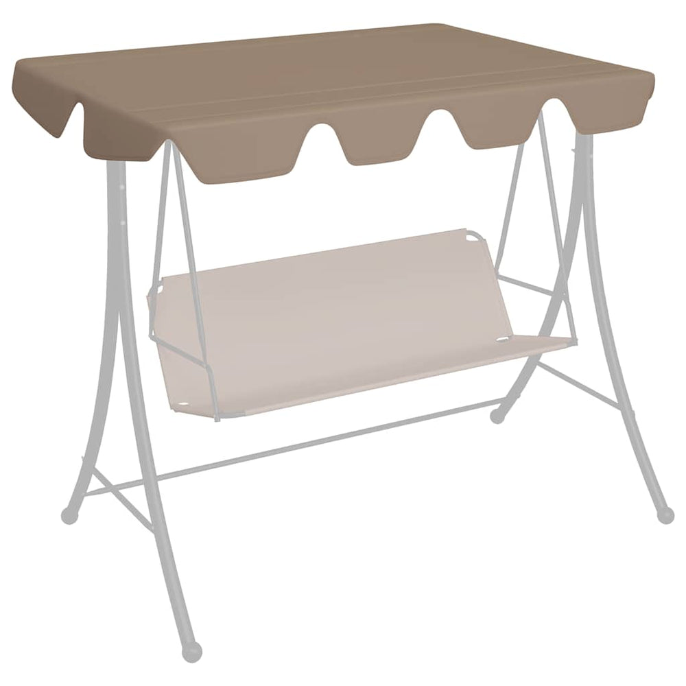 vidaXL Toit de rechange pour balancelle Taupe 150/130x105/70 cm