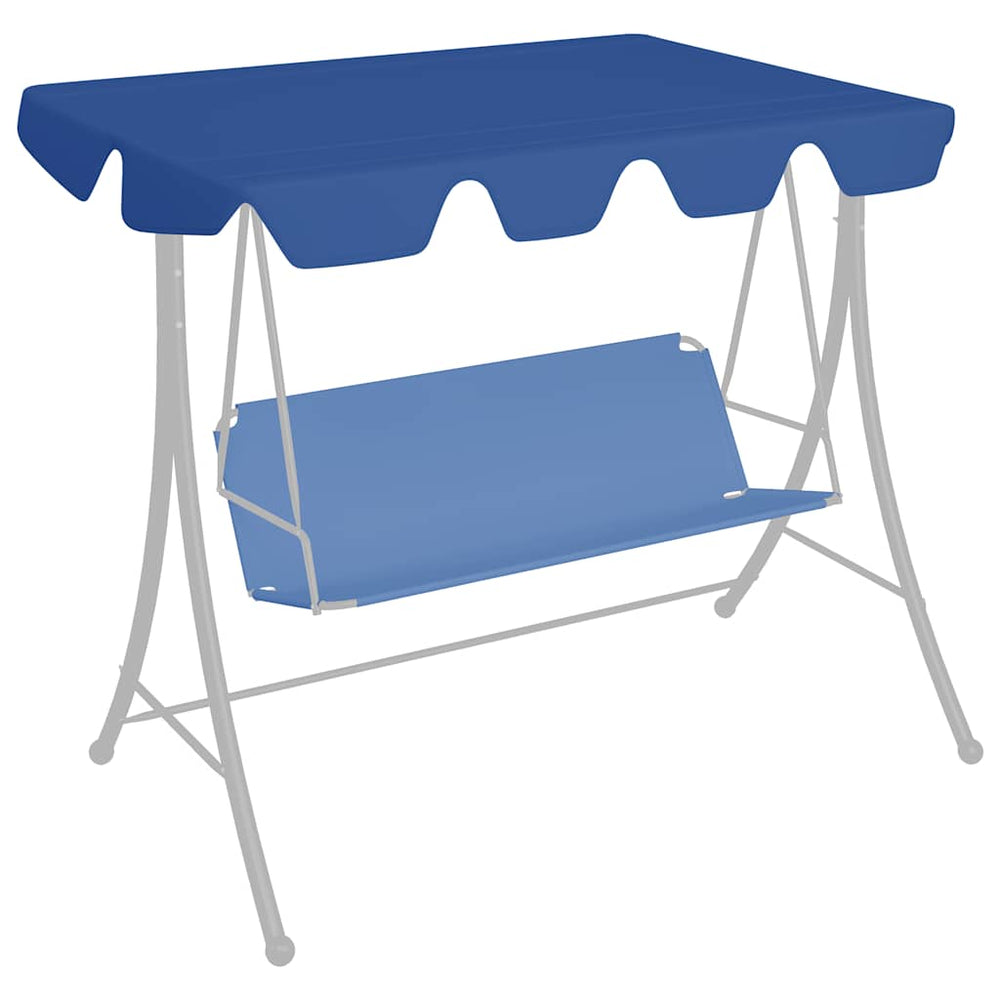 vidaXL Toit de rechange pour balancelle Bleu 150/130x105/70 cm
