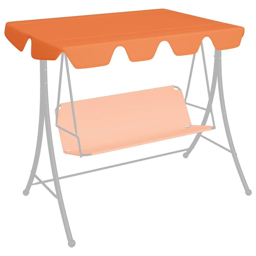 vidaXL Toit de rechange pour balancelle orange 150/130x105/70 cm