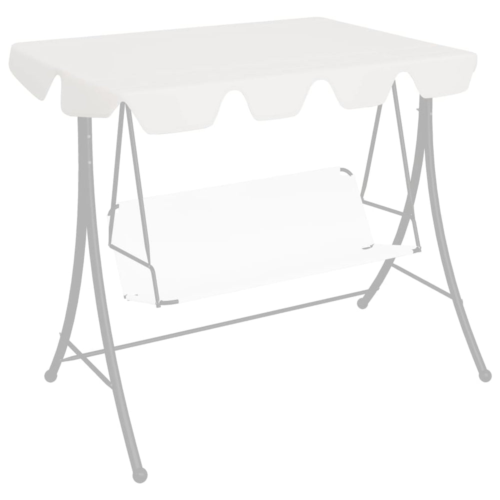 vidaXL Toit de rechange pour balancelle blanc 150/130x105/70 cm