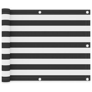 vidaXL Brise-vue de balcon anthracite et blanc 75x300 cm tissu Oxford
