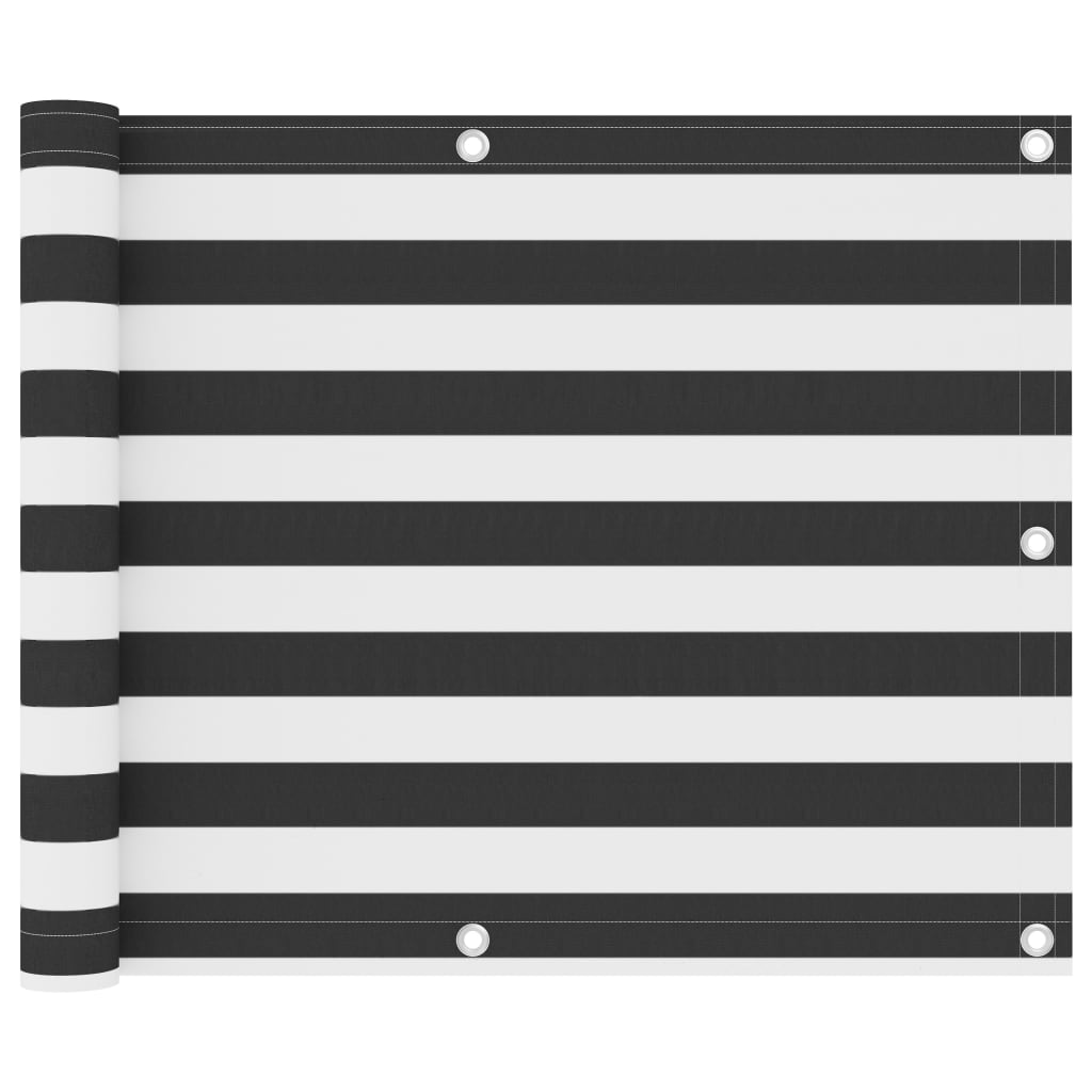 vidaXL Brise-vue de balcon anthracite et blanc 75x300 cm tissu Oxford
