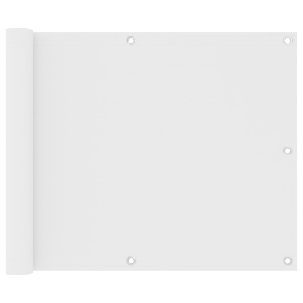 vidaXL Brise-vue de balcon blanc 75x300 cm tissu Oxford