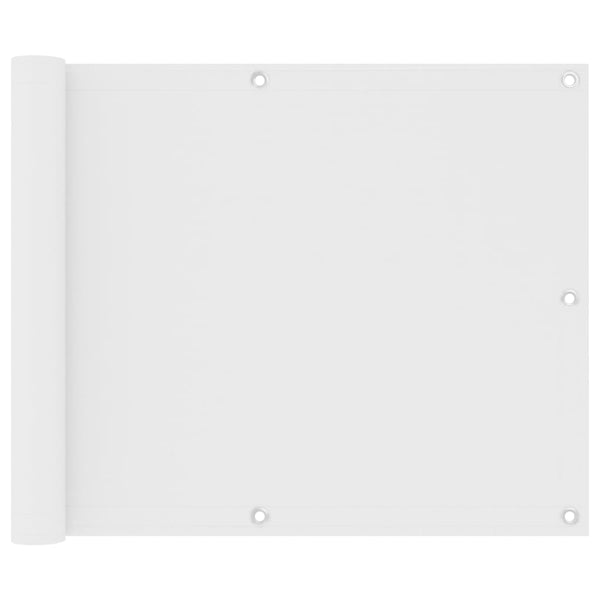 vidaXL Brise-vue de balcon blanc 75x300 cm tissu Oxford