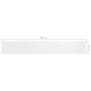 Balkon-Sichtschutz Weiß 90x600 cm Oxford-Gewebe
