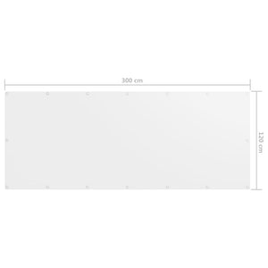 Balkon-Sichtschutz Weiß 120x300 cm Oxford-Gewebe