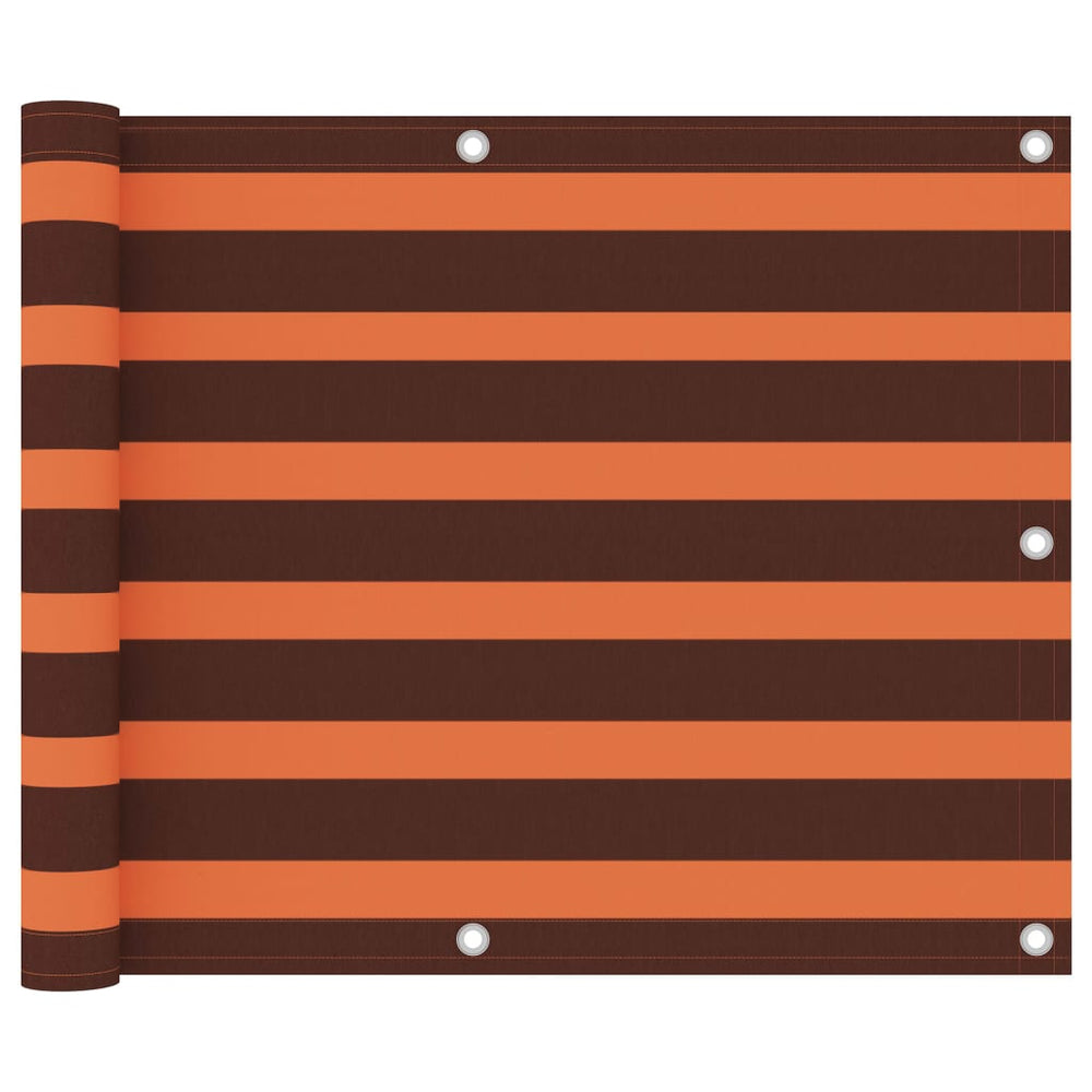Balkon-Sichtschutz Orange und Braun 75x400 cm Oxford-Gewebe