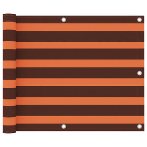 Balkon-Sichtschutz Orange und Braun 75x400 cm Oxford-Gewebe