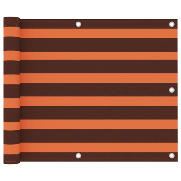 Balkon-Sichtschutz Orange und Braun 75x400 cm Oxford-Gewebe