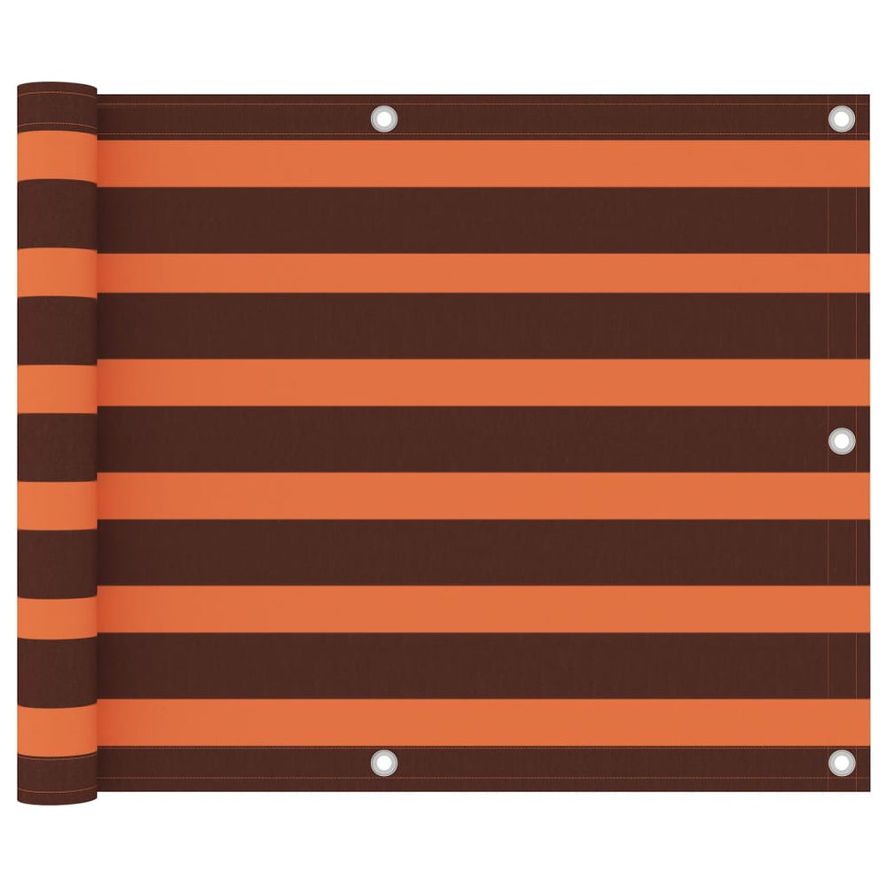 Balkon-Sichtschutz Orange und Braun 75x600 cm Oxford-Gewebe