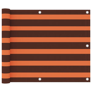 Balkon-Sichtschutz Orange und Braun 75x600 cm Oxford-Gewebe