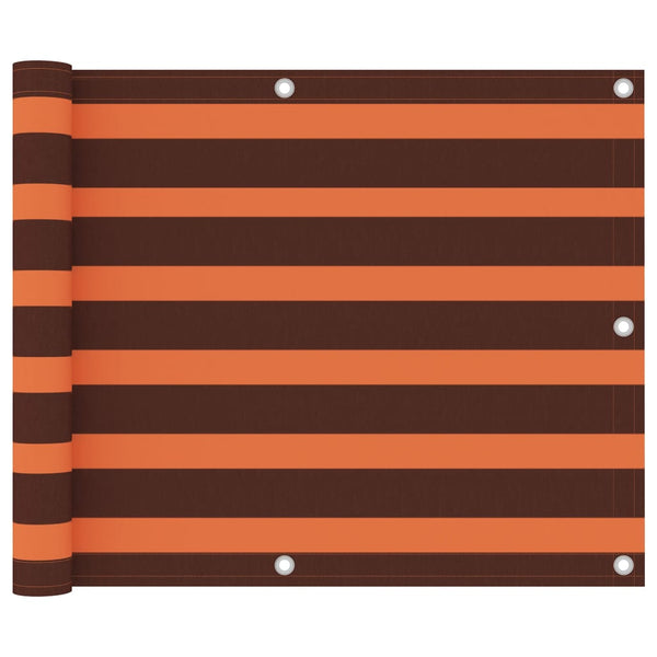 Balkon-Sichtschutz Orange und Braun 75x600 cm Oxford-Gewebe