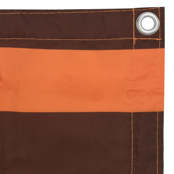 Balkon-Sichtschutz Orange und Braun 75x600 cm Oxford-Gewebe