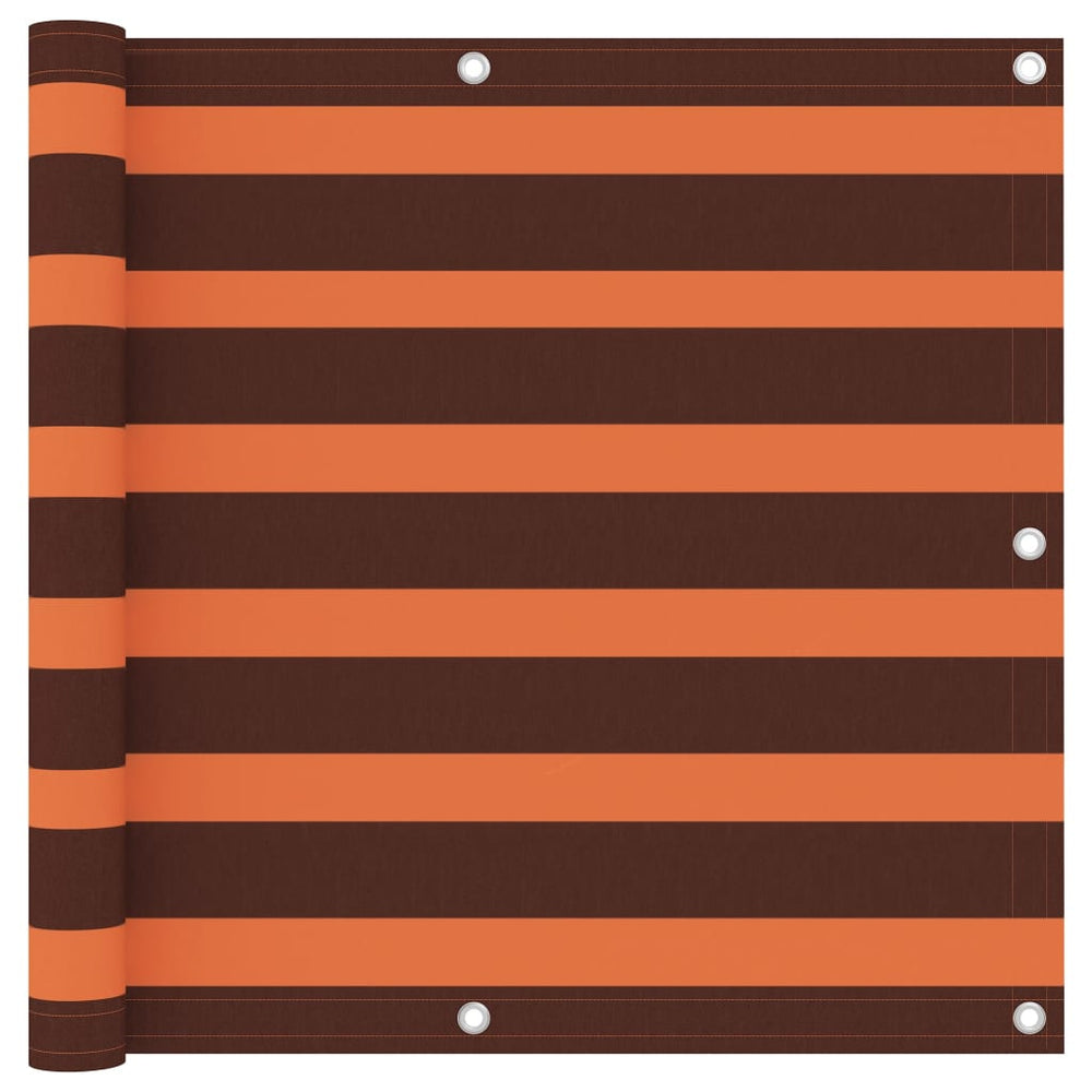 Balkon-Sichtschutz Orange und Braun 90x300 cm Oxford-Gewebe