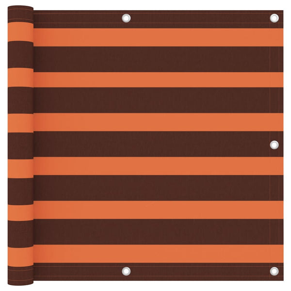 Balkon-Sichtschutz Orange und Braun 90x400 cm Oxford-Gewebe