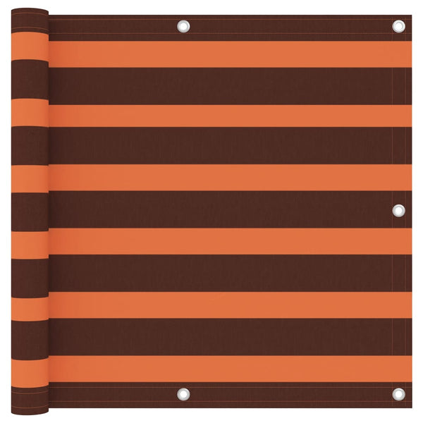 Balkon-Sichtschutz Orange und Braun 90x600 cm Oxford-Gewebe