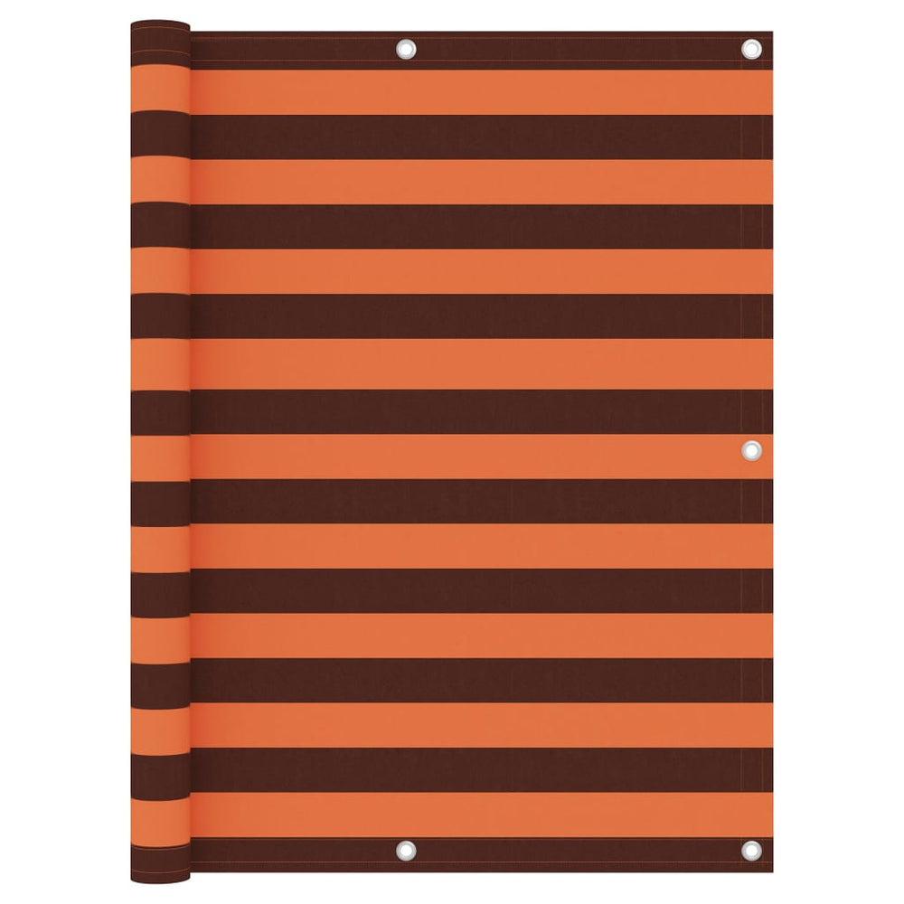 Balkon-Sichtschutz Orange und Braun 120x400 cm Oxford-Gewebe
