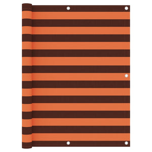 Balkon-Sichtschutz Orange und Braun 120x400 cm Oxford-Gewebe
