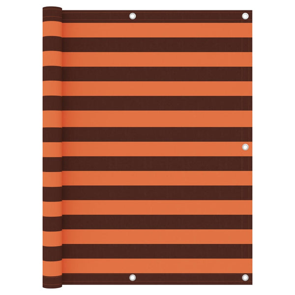 Balkon-Sichtschutz Orange und Braun 120x600 cm Oxford-Gewebe
