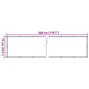 vidaXL Brise-vue de balcon beige 75x300 cm en tissu Oxford