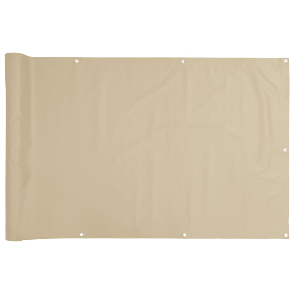 Balkon-Sichtschutz Beige 75x500 cm Oxford-Gewebe