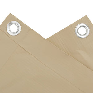 Balkon-Sichtschutz Beige 75x500 cm Oxford-Gewebe