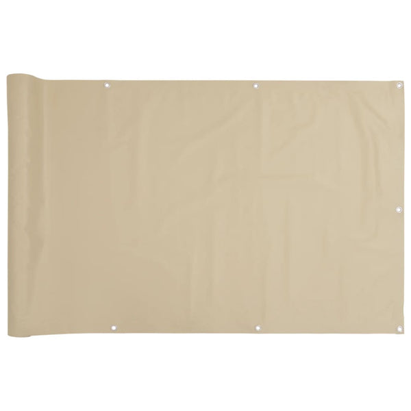 Balkon-Sichtschutz Beige 90x300 cm Oxford-Gewebe