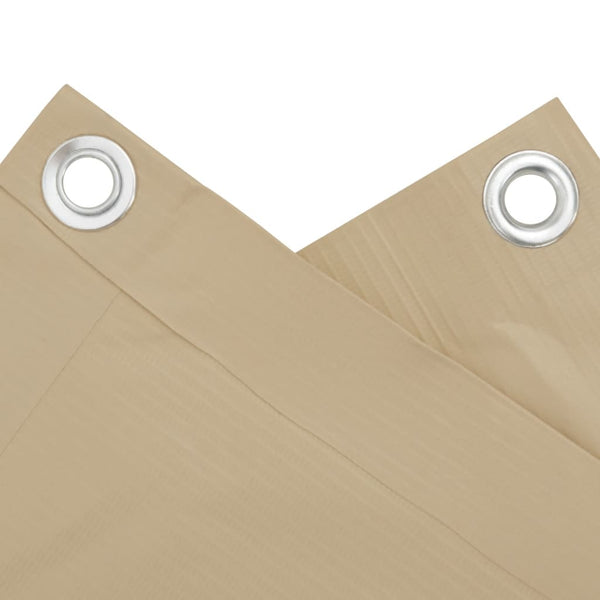 Balkon-Sichtschutz Beige 120x500 cm Oxford-Gewebe