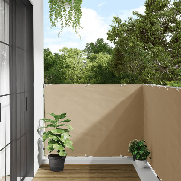 Balkon-Sichtschutz Beige 120x500 cm Oxford-Gewebe