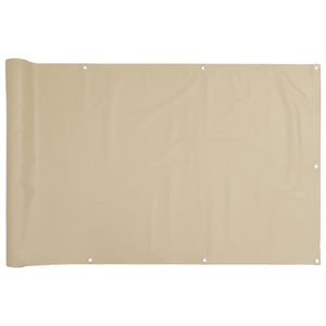 Balkon-Sichtschutz Beige 120x600 cm Oxford-Gewebe
