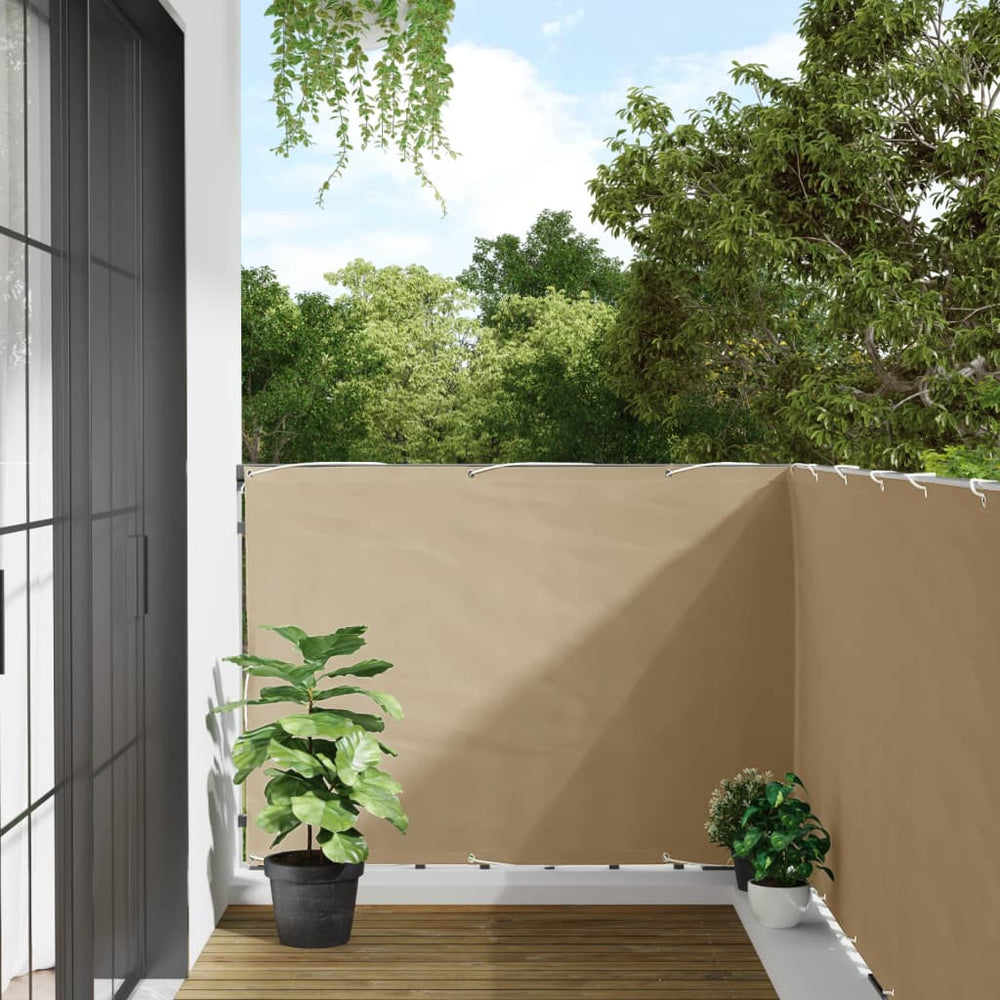 vidaXL Balcony Privacy Screen Beige 120x600 cm Oxford Fabric
