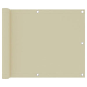 Balkon-Sichtschutz Creme 75x300 cm Oxford-Gewebe