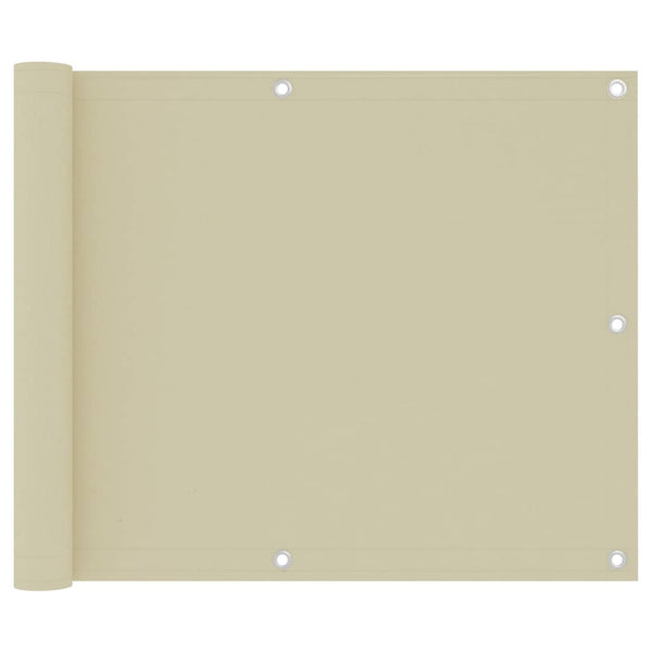 Balkon-Sichtschutz Creme 75x300 cm Oxford-Gewebe