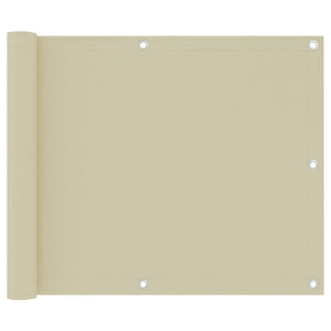 Balkon-Sichtschutz Creme 75x500 cm Oxford-Gewebe