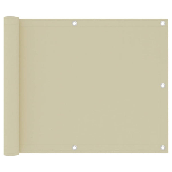 Balkon-Sichtschutz Creme 75x500 cm Oxford-Gewebe