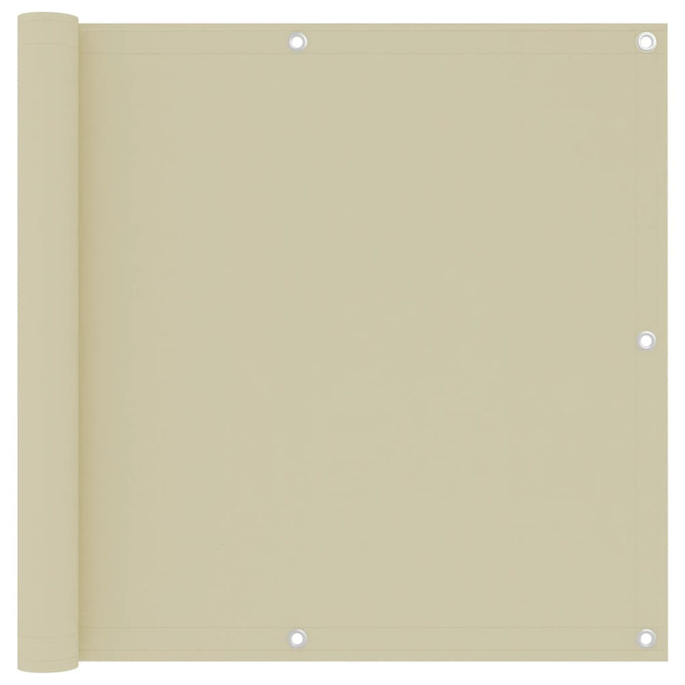 vidaXL Balcony Privacy Screen Cream 90x300 cm Oxford Fabric