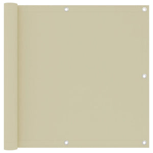 Balkon-Sichtschutz Creme 90x300 cm Oxford-Gewebe