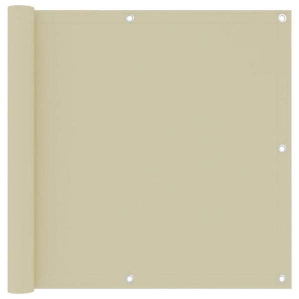 Balkon-Sichtschutz Creme 90x300 cm Oxford-Gewebe