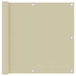 Balkon-Sichtschutz Creme 90x500 cm Oxford-Gewebe