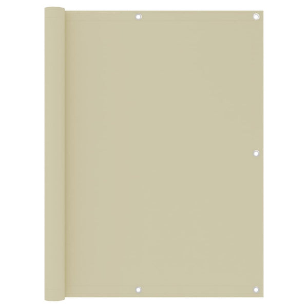 Balkon-Sichtschutz Creme 120x400 cm Oxford-Gewebe