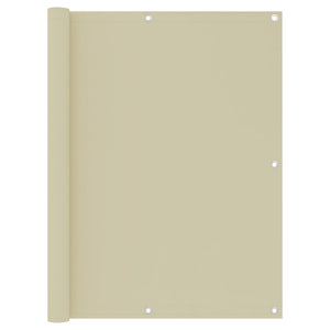 Balkon-Sichtschutz Creme 120x500 cm Oxford-Gewebe