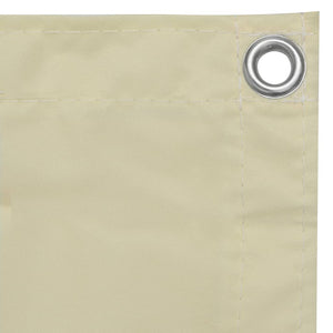 Balkon-Sichtschutz Creme 120x600 cm Oxford-Gewebe