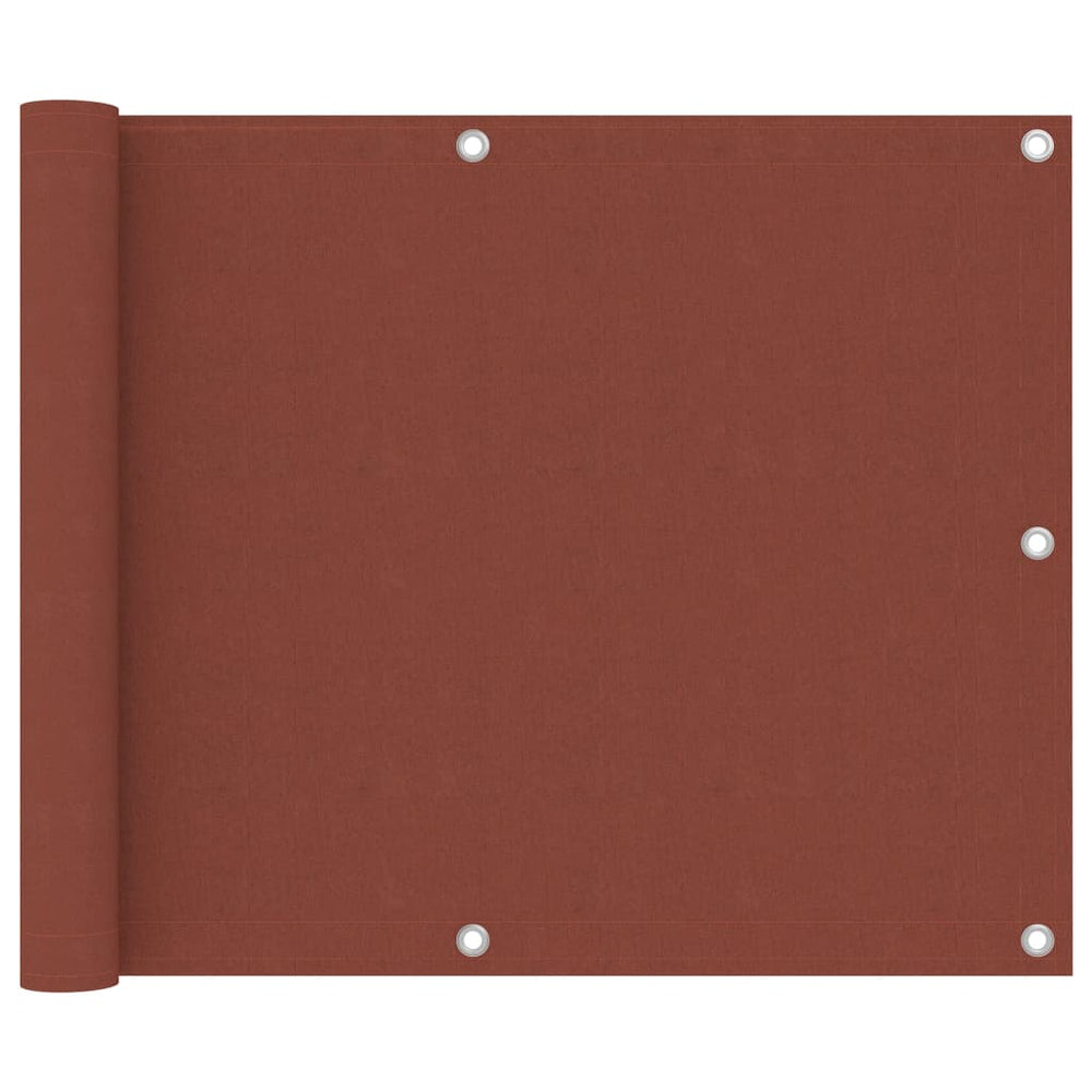 vidaXL Balcony Privacy Screen Terracotta Red 75x500 cm Oxford Fabric