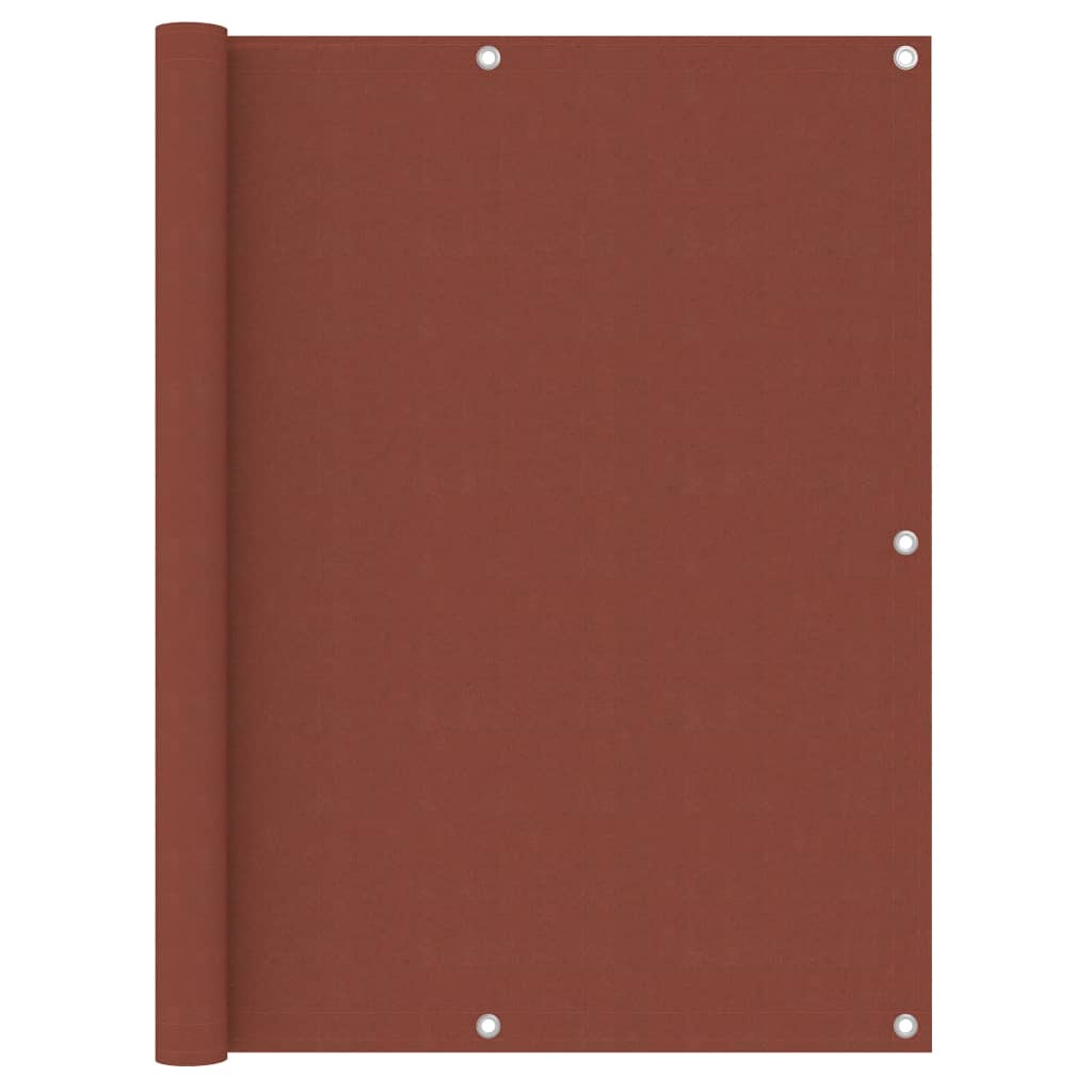 vidaXL Brise-vue de balcon rouge terre cuite 120x300 cm tissu Oxford