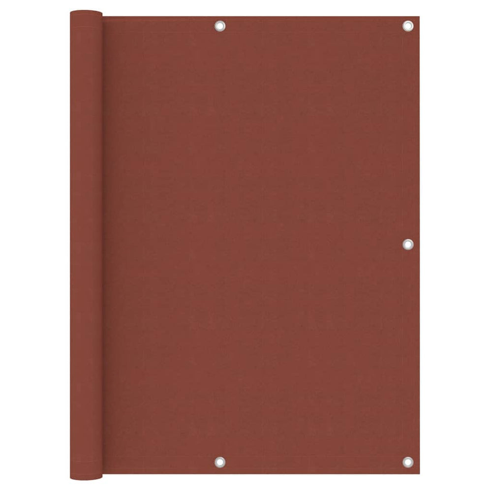 vidaXL Balcony Privacy Screen Terracotta Red 120x400 cm Oxford Fabric