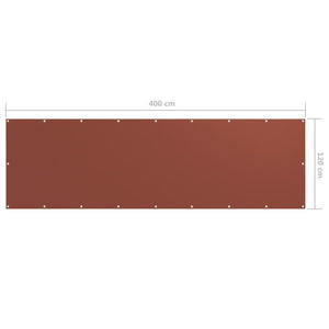 Balkon-Sichtschutz Terrakotta-Rot 120x400 cm Oxford-Gewebe