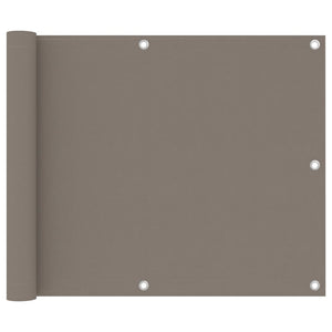 Balkon-Sichtschutz Taupe 75x300 cm Oxford-Gewebe