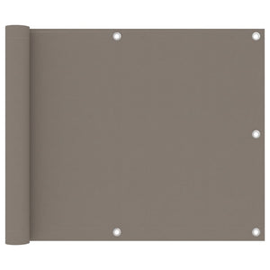 Balkon-Sichtschutz Taupe 75x400 cm Oxford-Gewebe